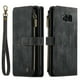 thumbnail image 3 of Wallet Case Artificial Leather Card Holder, Magnetic Kickstand & Zipper For Samsung Galaxy S23 S22 S21 S20 Ultra S21 FE S10 S9 S8 Plus Note 10 Note 20 Ultra, 3 of 3