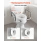 thumbnail image 3 of Asiento de inodoro elevado VEVOR, capacidad de carga de 300 libras con brazos de 3.5 pulgadas, 3 of 9