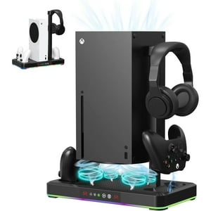 Genérico - Soporte De Refrigeración Para Xbox Series X/S Con Base De Carga Para El Mando Y Soporte Para Auriculares - Sistema De Estación De Refrigeración De Consola Para Accesorios De La Serie Xbox-Blanco