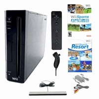 Consola Nintendo Wii Negra Reacondicionada Con Wii Sports Y Sports Resort