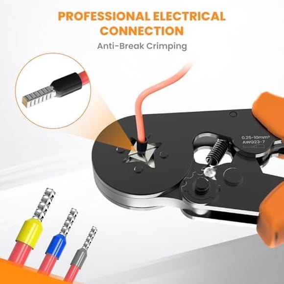 Pinza Crimpadora Hardell AWG23-7 0,25-10 mm² 1200 Terminales