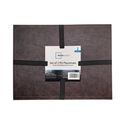 Set Individual X2 Ecocuero Cafe Pu Mainstays