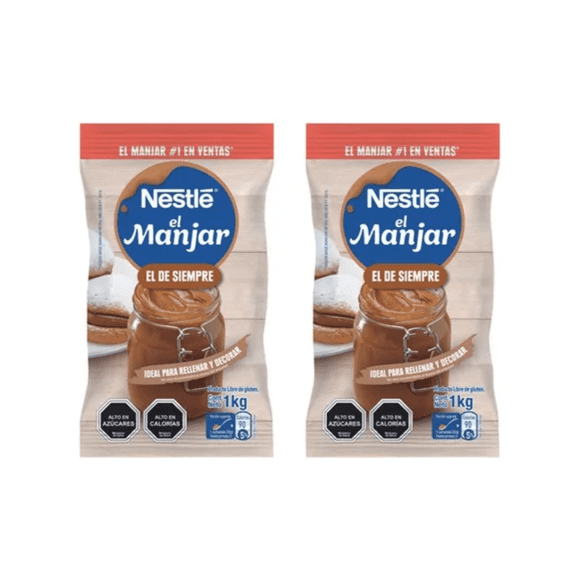 Pack 2 manjar Nestlé® el manjar clásico bolsa 1kg