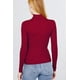 thumbnail image 2 of Saronite Suéter Básico de Viscosa Acanalado con Cuello Alto y Manga Larga Basics, Camiseta Térmica Cálida de Punto (para Mujer), 2 of 2