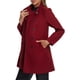 thumbnail image 4 of INSPIRE CHIC Abrigo de Mujer de Doble Botonadura con Cuello Alto, Manga Larga, Largo Midi, Color Burdeos, Talla XL, 4 of 6