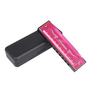 Magideal - Armónica De Órgano Bucal, Regalos Profesionales, 10 Agujeros, 20 Melodías, Instrumento C, Llave Para Conciertos De Club, Espectáculo De Escenario Para Oro Rosa