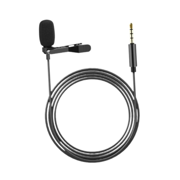 Micrófono de solapa Micrófono Lavalier Multipropósito portátil con un clip de conector de 3.5 mm en el micrófono de la mini solapa para el teléfono en