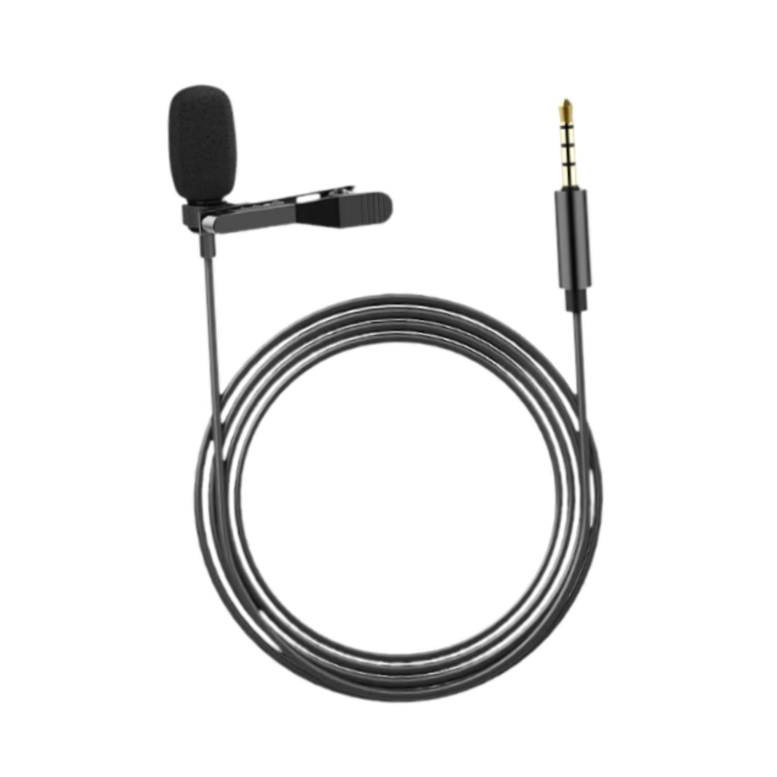 Magideal - Micrófono De Solapa Micrófono Lavalier Multipropósito Portátil Con Un Clip De Conector De 3.5 Mm En El Micrófono De La Mini Solapa Para El Teléfono En