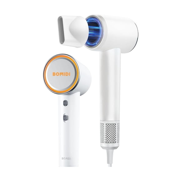 Bomidi Secador de Pelo Compacto HD04 Profesional Iónico Negativo Blanco