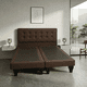 thumbnail image 1 of Base Dividida + Respaldo 2 Plazas Aurelia Tela Chocolate, 1 of 3