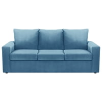 Bodevir - Sofa Kendy 3Cg Felpa 30 Azul Petroleo