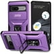 thumbnail image 1 of Funda Armada para Google Pixel 7 con Tapa Deslizante y Soporte Magnético Giratorio Morado, 1 of 5