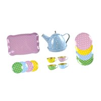 Magideal - Juego De Té Pequeño Para Niña, Juego De Fiesta De Té, Juego De Rol, Juguete Para Juego De Imitación, Juego De Tazas De Tetera Para Niños De 3, 4, 5 Y Azul