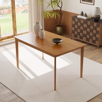 M&Ms - Rectangular Dining Table Scandinavian Simple Wind Household Dining Table Dining Room Living Room Office Desk Multi-Function Modern Table (Original Wood Colour)