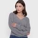thumbnail image 3 of Sweater Mujer Gris Cuello V Corona, 3 of 5