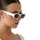 thumbnail image 3 of Gafas Lentes De Sol Retro Cuadrada Blanco, 3 of 3