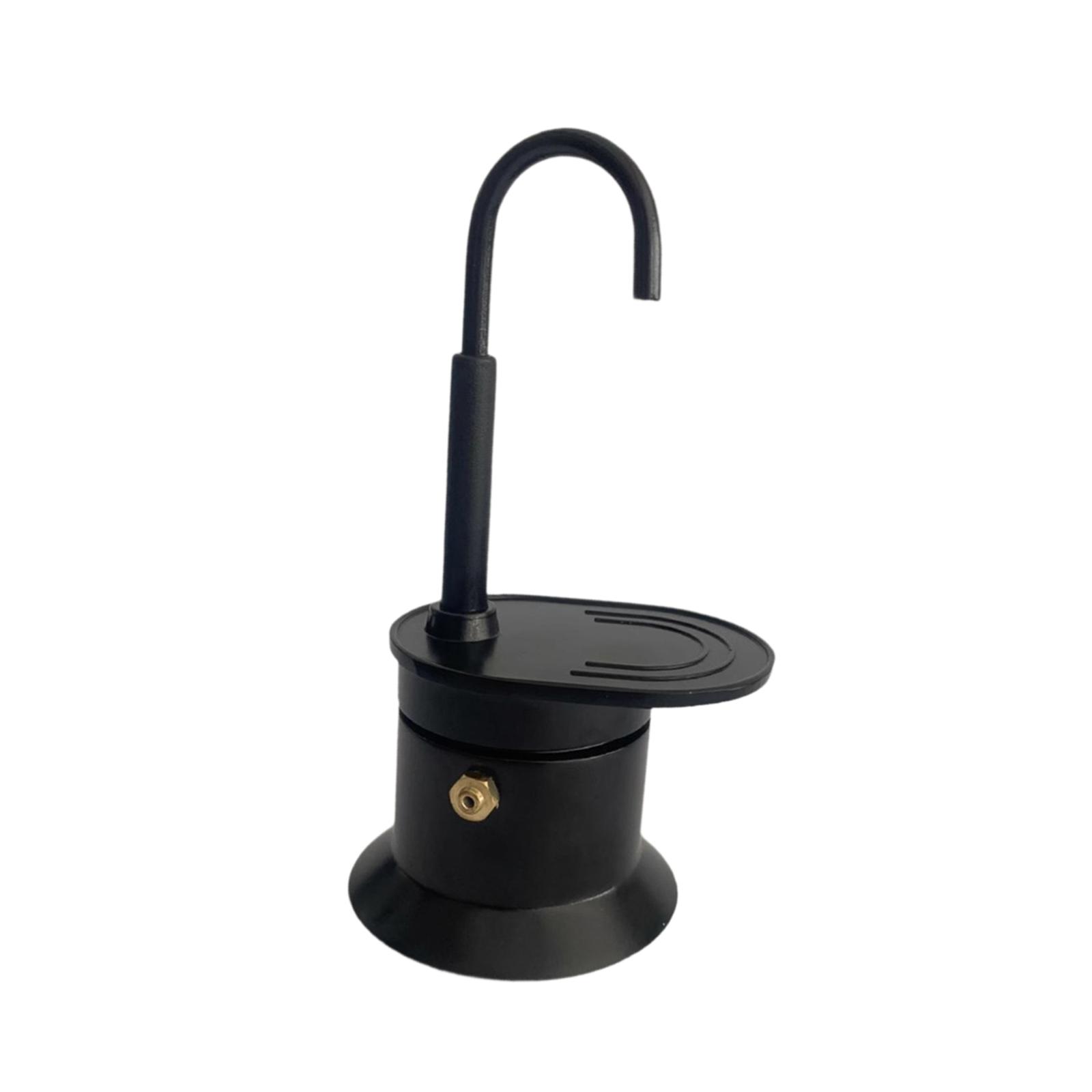 Magideal - Cafetera Espresso Portátil Con Boquilla De Aluminio Diseño Ligero Y Compacto Para Preparación Rápida Adecuada Como Regalo Para Amantes Del Café Y Uso Negro