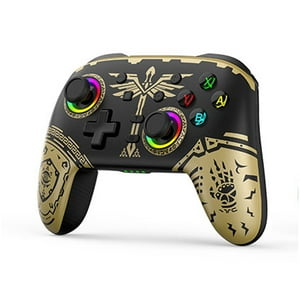 Gamepad Inalámbrico Aaronmei Switch Pro Sensor De Movimiento Y Vibración Negro Dorado