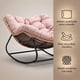 thumbnail image 2 of Sillon Mecedor Silla Mecedora Sitial Moderna Talla Xl Rosa Liso, 2 of 8