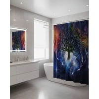 Mylhogar - Cortina De Baño Tela Género + Forro Impermeable