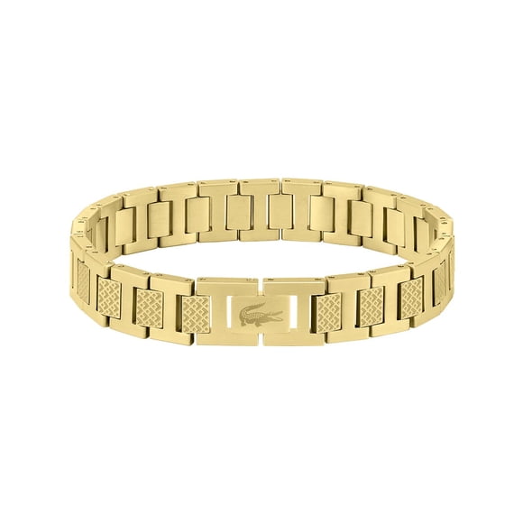 Pulsera Lacoste Metropole de acero dorado bañado en iones para hombre