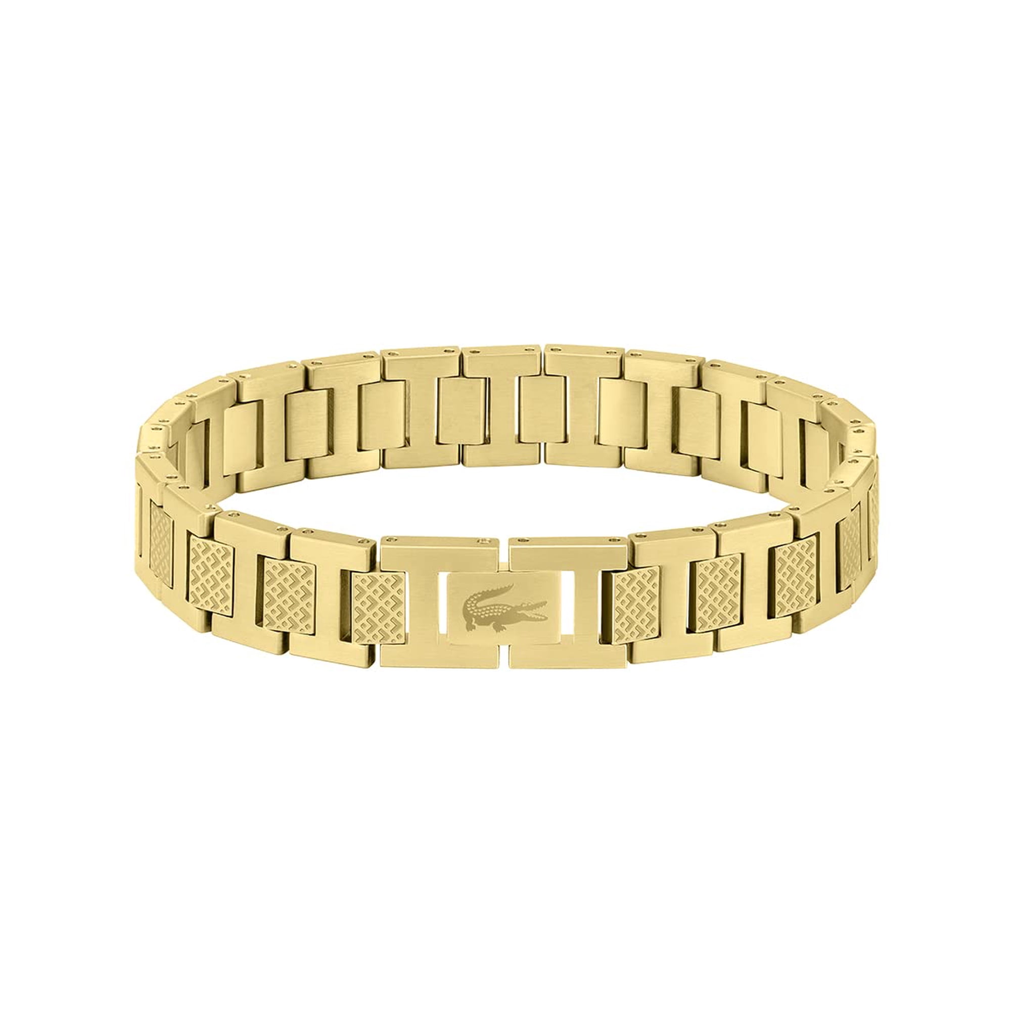 Pulsera Lacoste Metropole De Acero Dorado Bañado En Iones Para Hombre