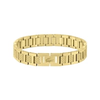 Pulsera Lacoste Metropole De Acero Dorado Bañado En Iones Para Hombre