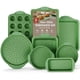 thumbnail image 1 of Juego de bandejas para hornear BAKKEN Kitchen, antiadherentes, mármol verde, 8 piezas, 1 of 9