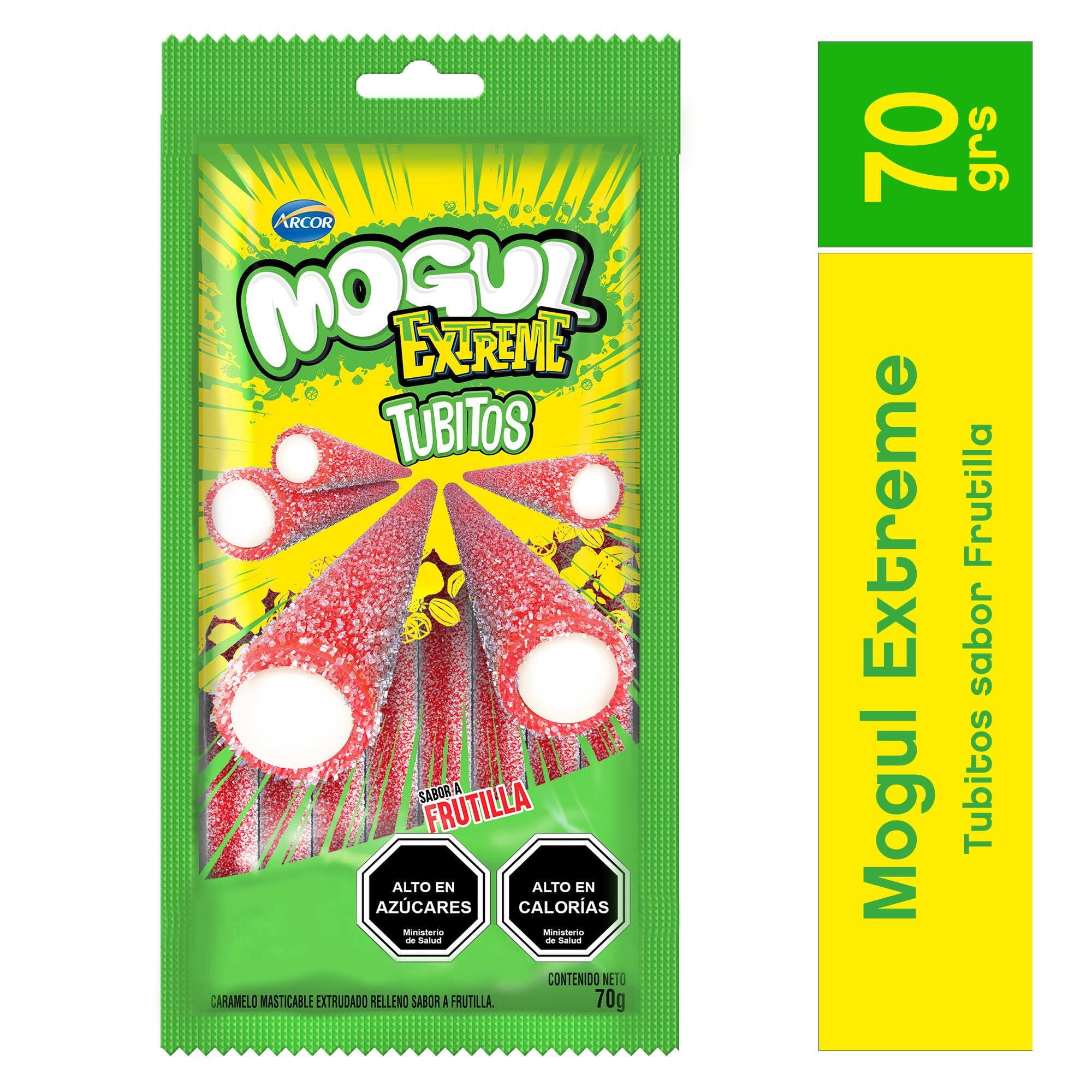 Tubitos Mogul Frutilla 70 g Arcor