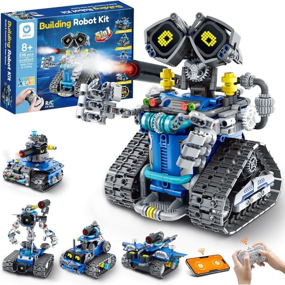 Robot STEM Sillbird Kit 5en1 596pzs Control Remoto Programable