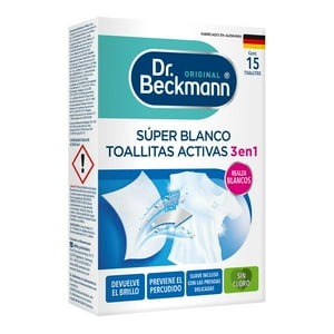 Dr Beckmann - Toallitas Súper Blanco Dr. Beckmann X15 Unid