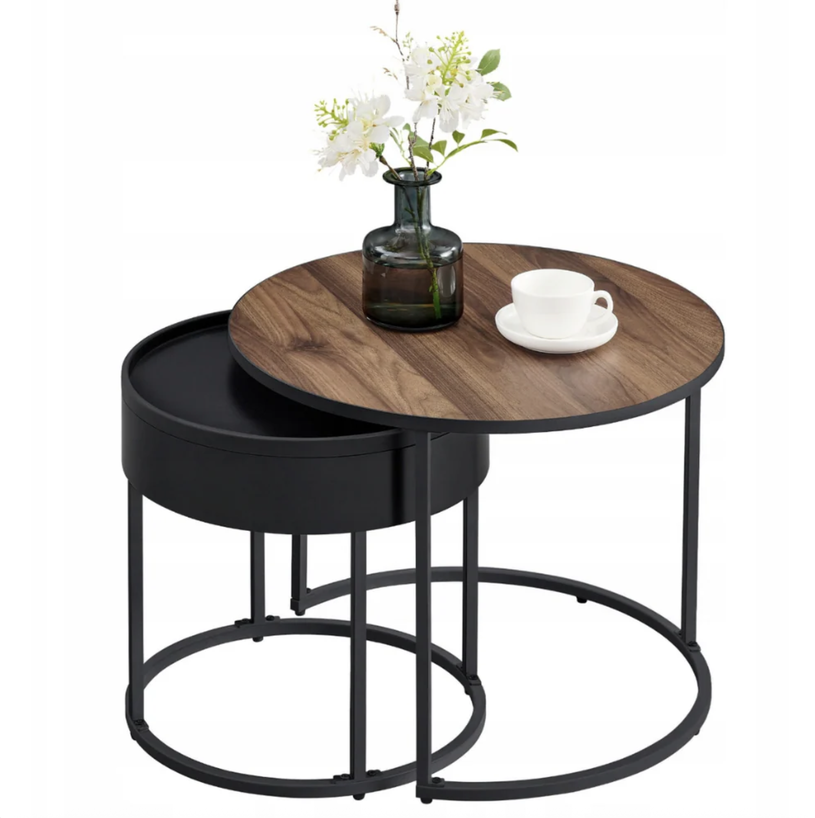 Habita2 Chile - Set Mesas Auxiliares Anidadas Con Almacenamiento