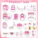 thumbnail image 2 of Juego de muebles para casa de muñecas SwankyStyle 36 piezas escala 1:12 rosa, 2 of 6