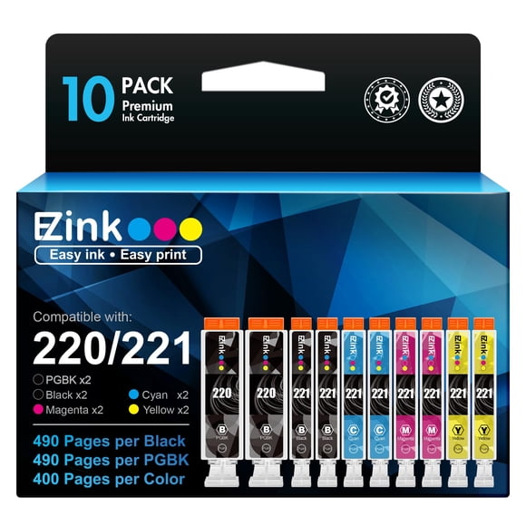 Cartucho de tinta E-Z Ink compatible para Canon PGI-220 PGI220 CLI-221 CLI221