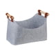 thumbnail image 5 of Bolsa De Fieltro Con Mango De Madera Bolsa De Asas Para Troncos De Barbacoa Engrosada Para Acampar 40 Cm X 22 Cm X 27 Cm Gris, 5 of 5