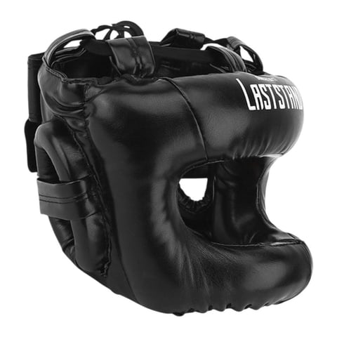 Magideal - Casco De Boxeo Escudo Facial, Artes Marciales Unisex Ventiladas Equipo De Cabeza De Kickboxing Ligero, Muay Thai Headgear Para Muay Thai Grappling San Negro