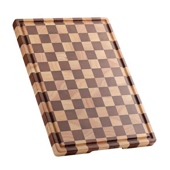 Tabla de cortar Musifan grande de madera de acacia con mangos