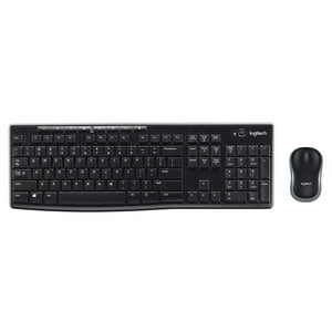 Combo De Teclado Inalámbrico Logitech K270 Y Mouse Inalámbrico M185: Teclado Y Mouse Incluidos, Batería De Larga Duración (Negro Con Mouse)
