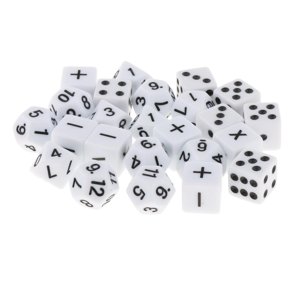 Bothyi - Paquete De 24 Dados De Enseñanza Acrílicos De 16 Mm Para Fiestas, Juegos Familiares, Niños De 8 A 12 Años