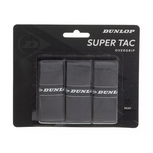 Overgrip Dunlop Super Tac Negro X3 Tenis Padel