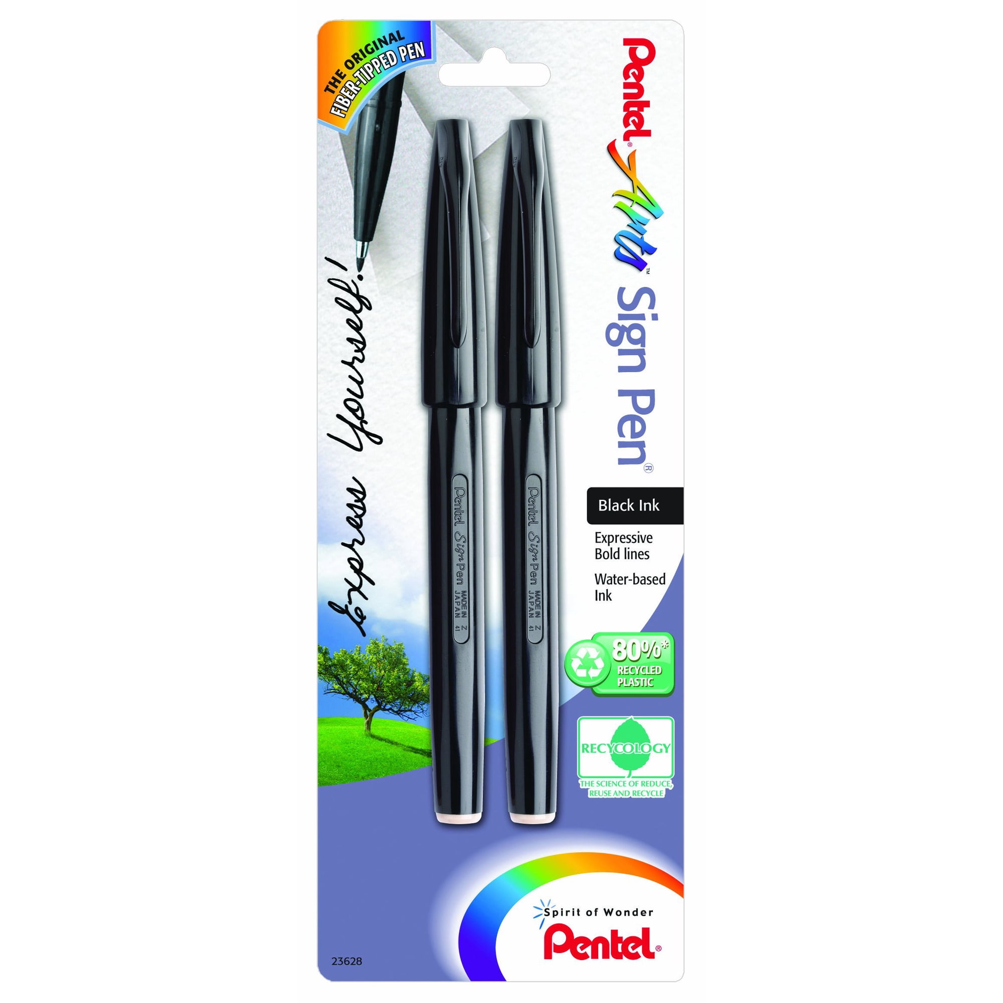 Lápiz Pentel Arts S520bp2a, Tinta Negra, 2 Unidades, Varios