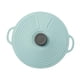 thumbnail image 1 of Tapa De Olla De Silicona Resistente Al Calor Con Asa Para Platos De Almacenamiento De Alimentos Tazas Azul 20cm, 1 of 5