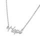 thumbnail image 3 of Simple Palabra Esperanza Colgante Collar Gargantilla Cadena Mujeres Joyería Nupcial Plata, 3 of 3