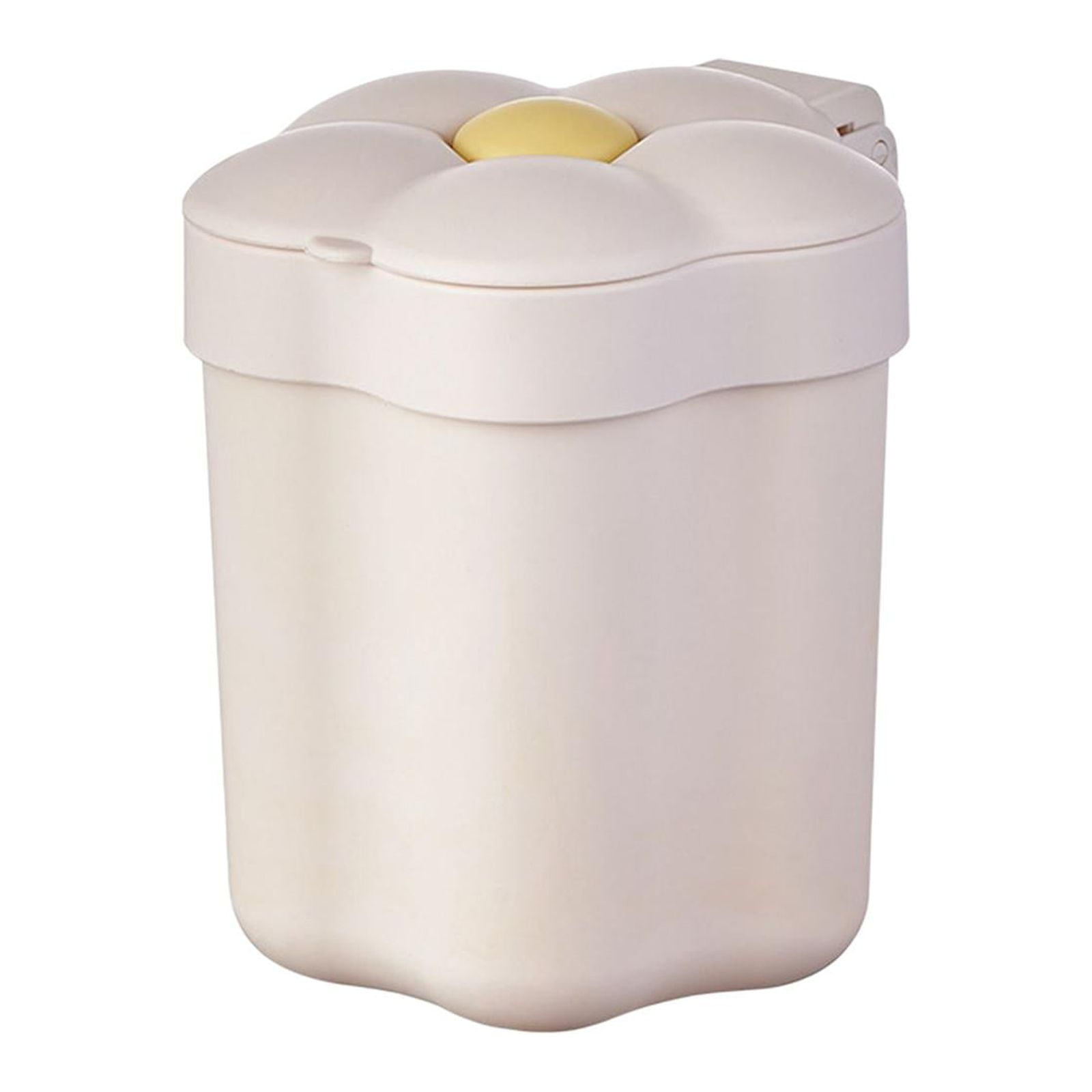 Magideal - Cubo De Basura Pequeño De Escritorio, Cubo De Almacenamiento De Basura, Cubo De Basura Antideslizante Extraíble Para Tocador, Mesa De Oficina En Casa , Blanco