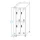 thumbnail image 3 of Locker 2 Cuerpos 4 Casilleros 180x60x45cm, 3 of 3
