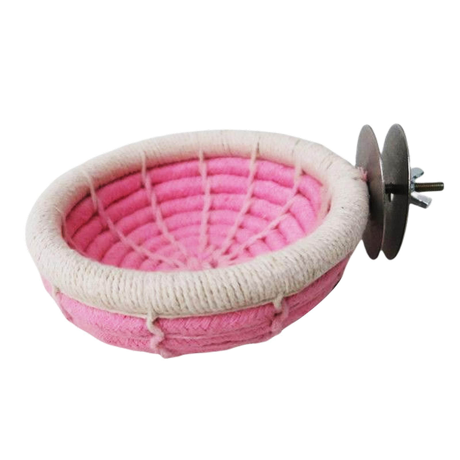 Magideal - De Pájaro Hecho Colgando Cama Cueva Jaula Juguetes Casa De Pájaros Para Mascotas Hamaca Para Canarios, Agapornis, Cacatúas, Co Rosa