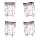 thumbnail image 1 of 4pcs Diseño De Flores Cortina Romana Pura Barra De Amarre Dormitorio Cocina Decoración Púrpura, 1 of 2
