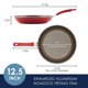 thumbnail image 2 of Sartén Rachael Ray 32 cm Rojo Antiadherente, 2 of 9