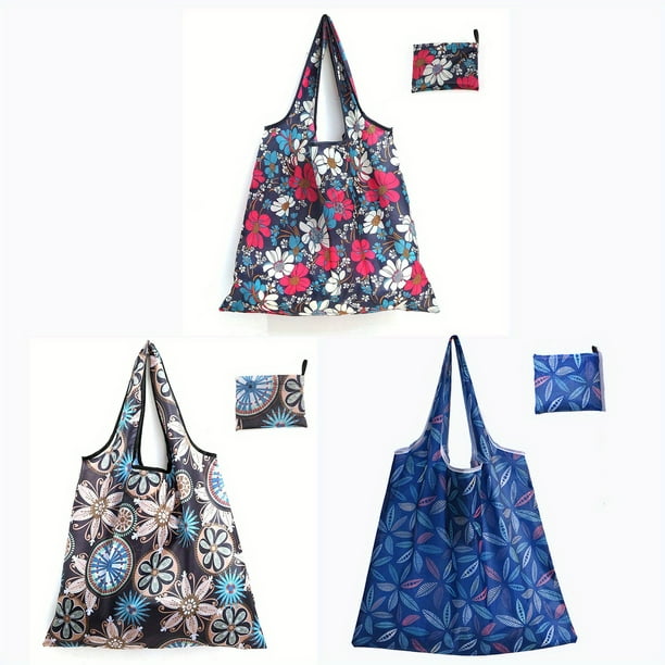 3 Pack Reusable Shopping Bags Groceries Large Bulk Machine Washable Reusable Grocery Bags For Christmas Gifts