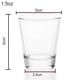 thumbnail image 2 of Juego de vasos de chupito BCNMViku, 45 ml, vidrio transparente, base pesada, 4 unidades, 2 of 6